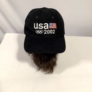 VINTAGE Roots 2002 Olympics USA Embroidered Strap Back Hat